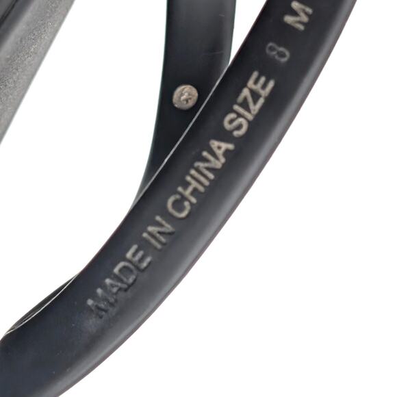 Tory Burch Flip Flop Thong Sandal Brass Gold Logo Women's Kira Black Size US8M - Picture 7 of 13